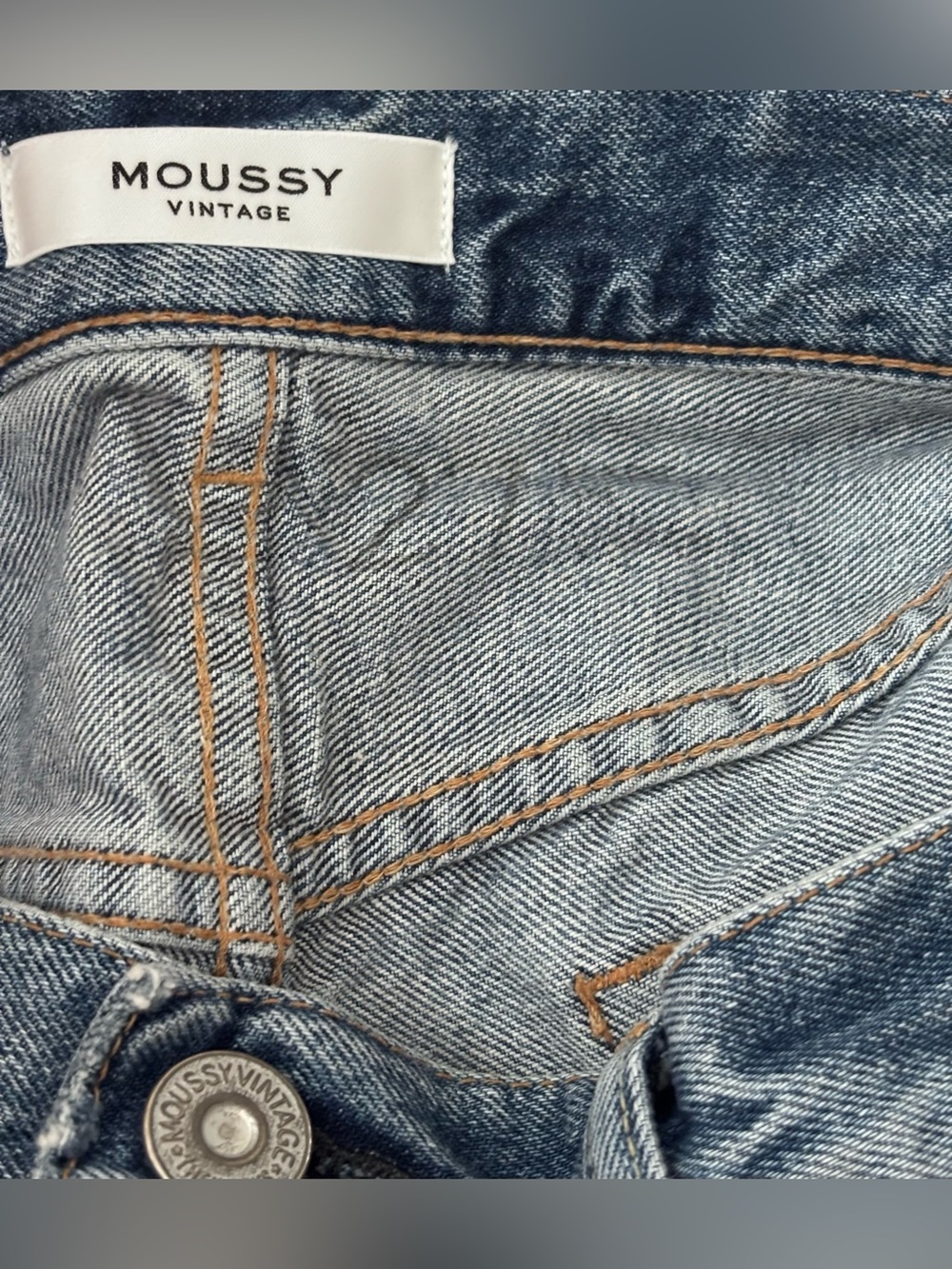 Moussy Vintage Button Fly Distressed Cutoff Denim Shorts Size 27 Made in Japan - Picture 8 of 8